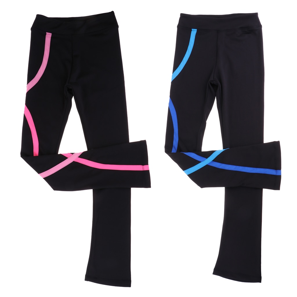 Girls Women Ice Figure Skating Dress Practice Pants Trousers Skate Dressing Tights Leggings Skating Pants Outfit
