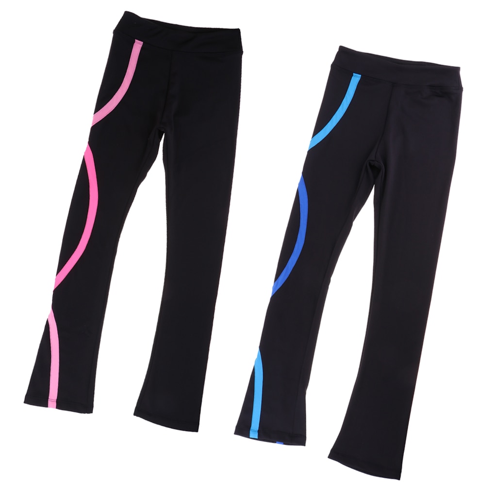 Girls Women Ice Figure Skating Dress Practice Pants Trousers Skate Dressing Tights Leggings Skating Pants Outfit