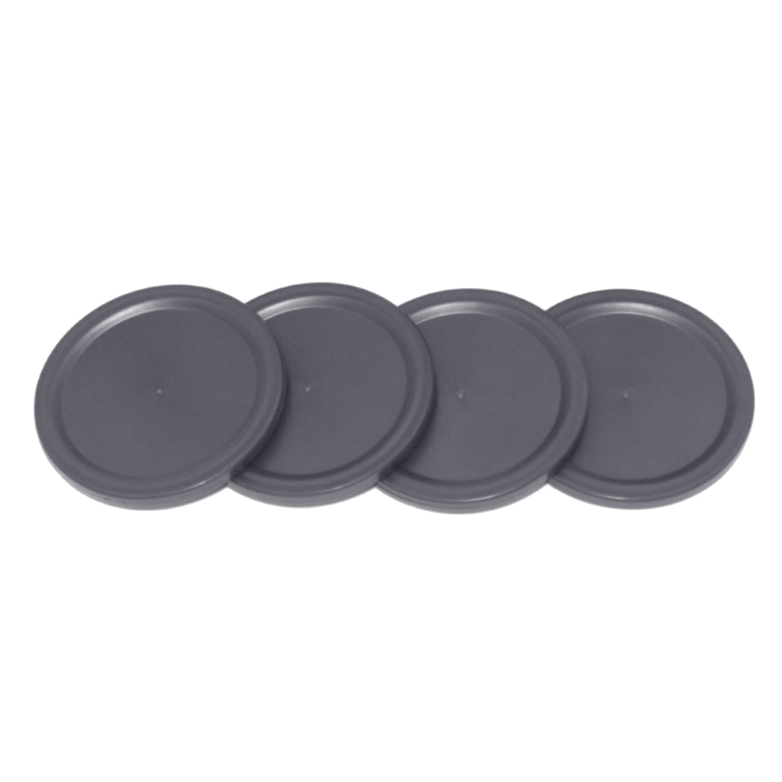 2PCS Plastic Air Hockey Pushers and 4PCS Pucks Replacement for Game Tables Black