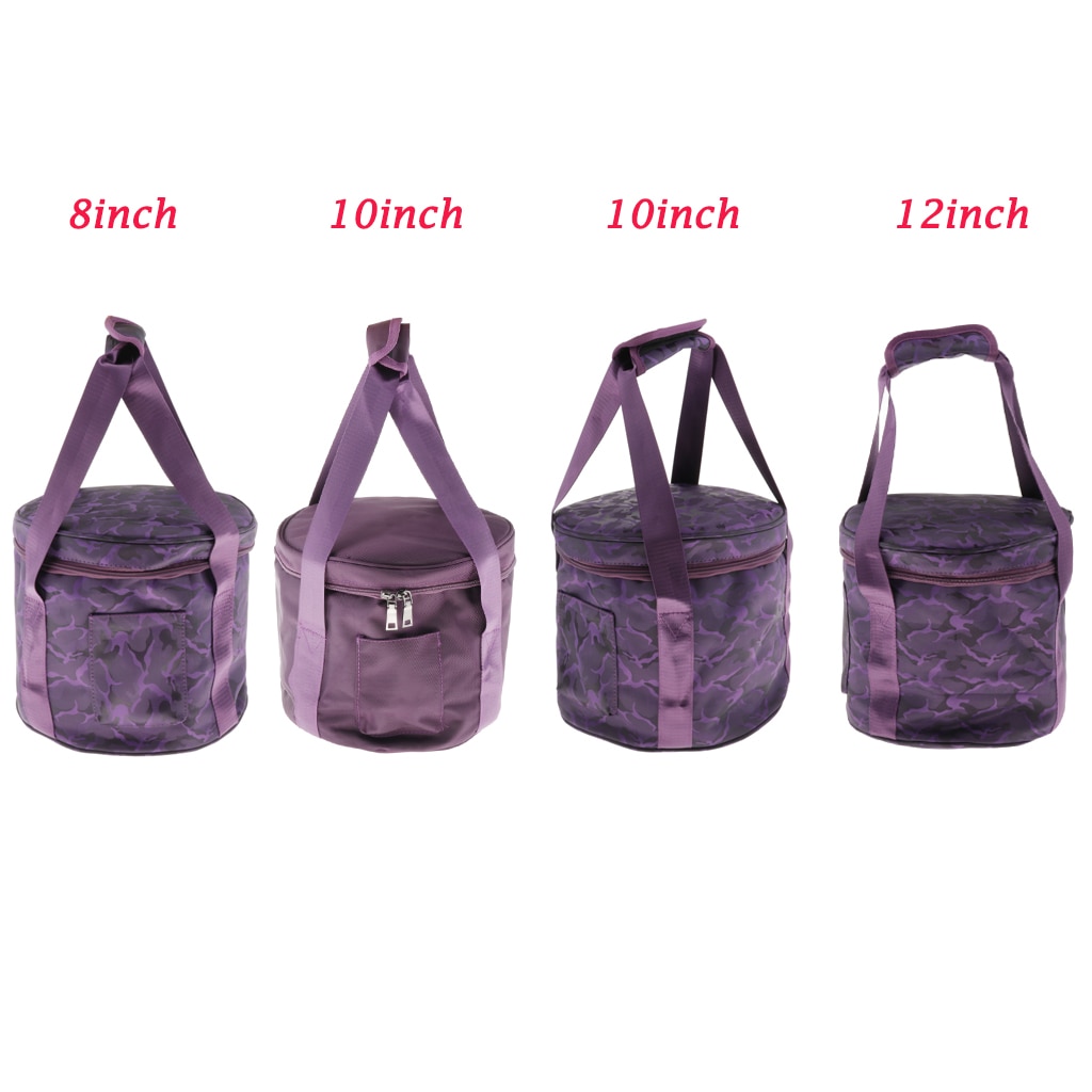 Practical Padded Singing Bowl Carrying Bag Holder Protector Round, Purple