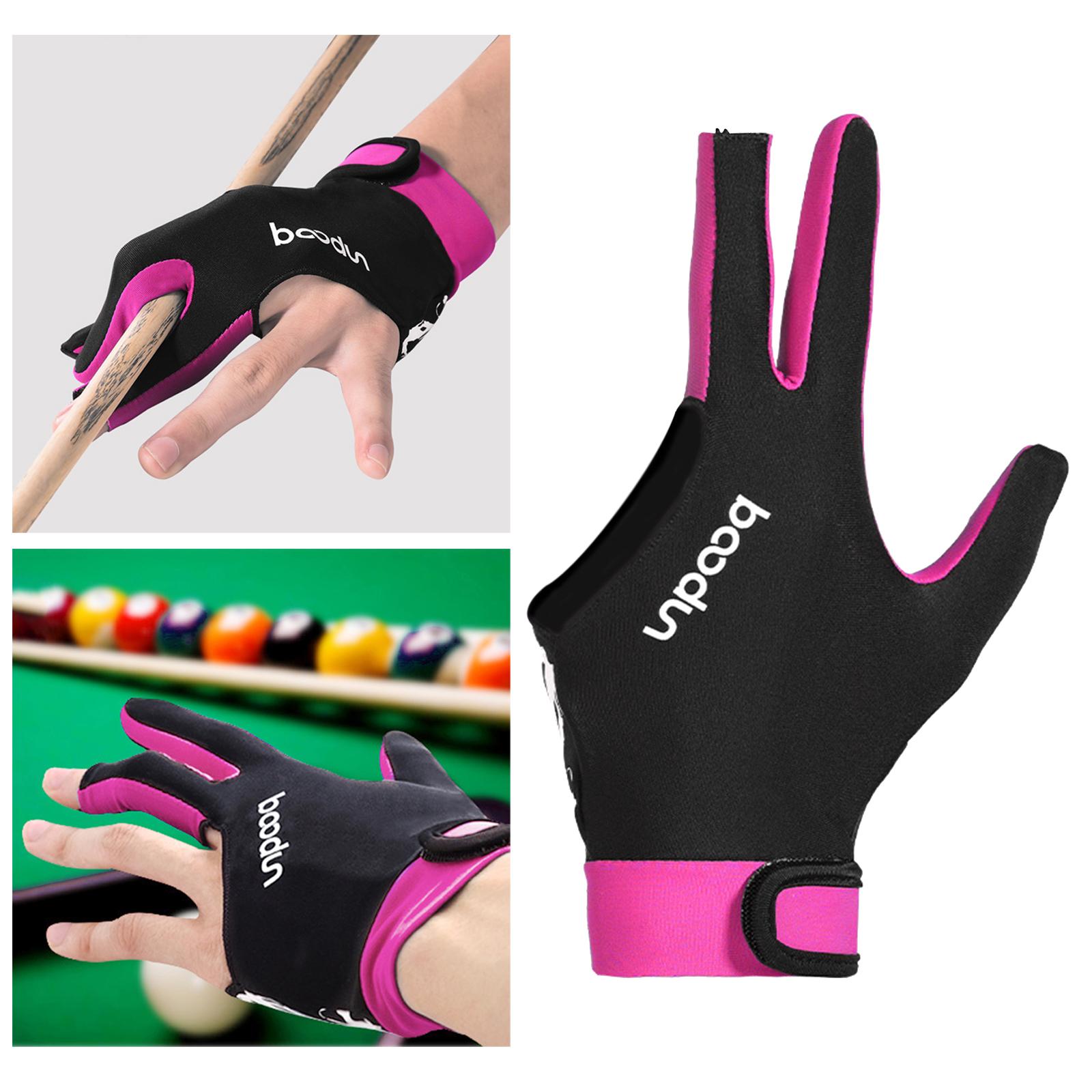 1PC Billiard Gloves for Women Men Open 3 Fingers Show Gloves Snooker Glove Universal Unisex Adults Billiard Glove Breathable