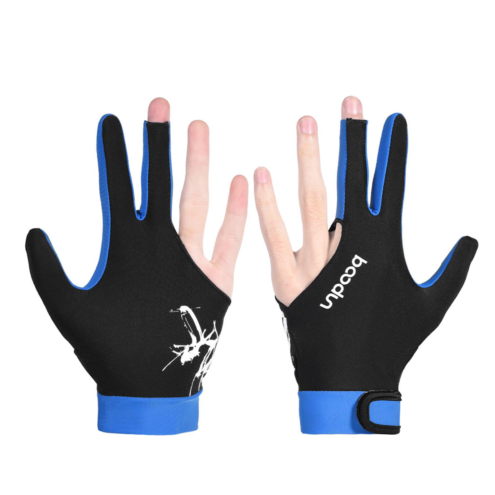 1PC Billiard Gloves for Women Men Open 3 Fingers Show Gloves Snooker Glove Universal Unisex Adults Billiard Glove Breathable