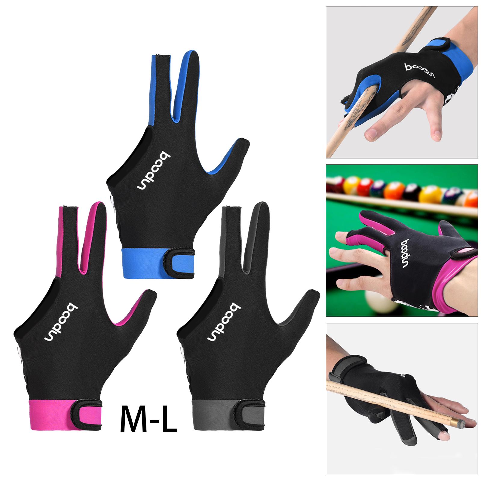 1PC Billiard Gloves for Women Men Open 3 Fingers Show Gloves Snooker Glove Universal Unisex Adults Billiard Glove Breathable