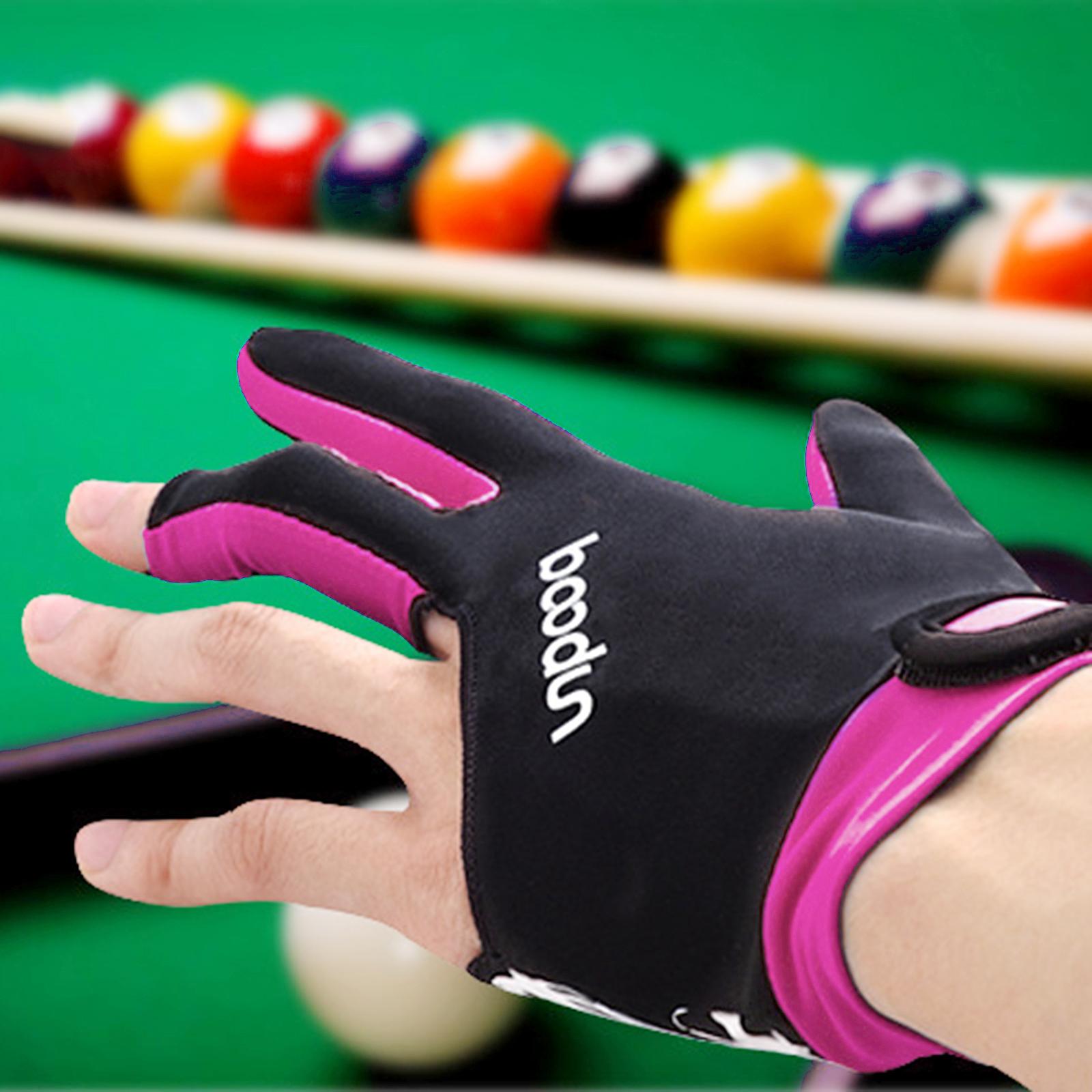 1PC Billiard Gloves for Women Men Open 3 Fingers Show Gloves Snooker Glove Universal Unisex Adults Billiard Glove Breathable