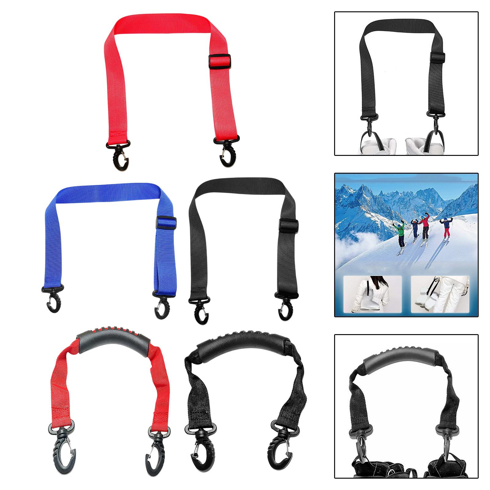 Snowboard Shoulder Strap Portable Skis Belt Skate Shoes Fixing Strap Heavy Duty Roller Skate Leash for Ski Sticks Kids Families