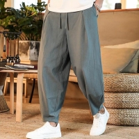 Loose Cotton Linen Pants For Men Harem Pants Men's Tai Chi Pants Martial Arts Kung Fu Summer Running Pants Yoga